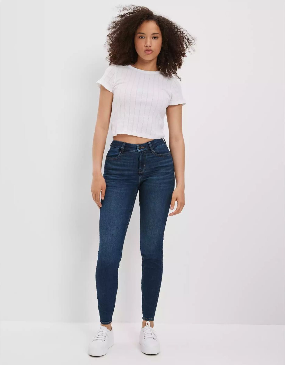 Jean American Eagle AE Ne(x)t Level Curvy High-Waisted Jegging Multicolore Femme | AFJ-92746058